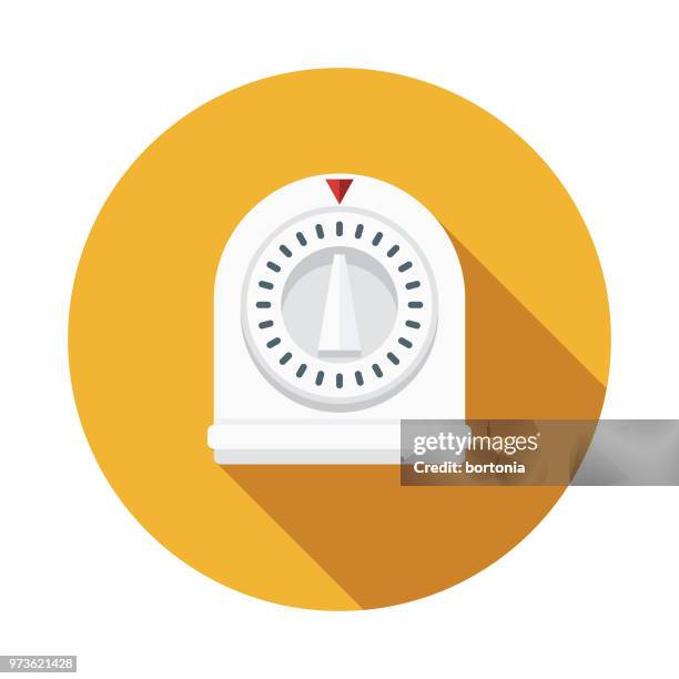 ilustraciones, imágenes clip art, dibujos animados e iconos de stock de icono de utensilio de cocina de diseño plano timer - cronometro