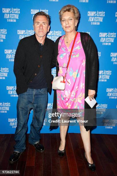 Actor Tim Roth and President of Festival Sophie Dulac attend the 7th Champs Elysees Film Festival at Publicis Cinema on June 13, 2018 in Paris,...