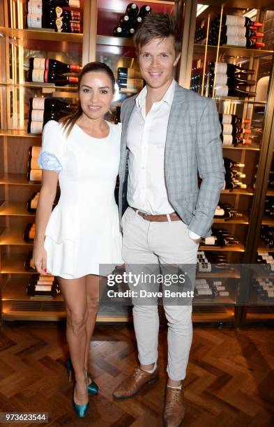 Elen Rivas and Dan Olsen attend the Centrepoint VIP Dinner hosted By Kiera Chaplin & Elen Rivas at Cafe Royal on June 13, 2018 in London, England.