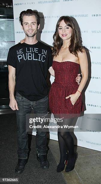 Nate and Eliza Dushku at The Los Angeles Premiere of "We Live In Public" held at The Egyptian Theatre on March 1, 2010 in Hollywood, California.