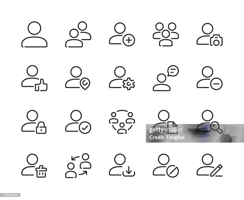 User Line Icons