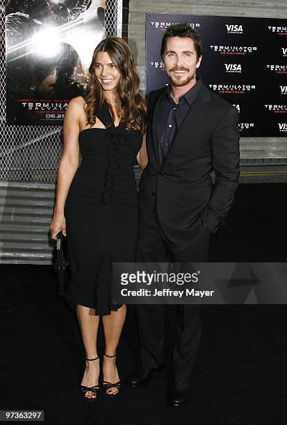 Actor Christian Bale and wife Sibi Blazic arrive at the Los Angeles premiere of "Terminator Salvation" at Grauman's Chinese Theatre on May 14, 2009...