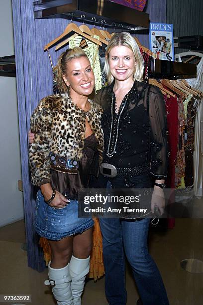 Pop star Anastacia and designer Jenny Packham