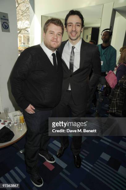 James Corden and Ralf Little attend the First Light Movie Awards at Odeon Leicester Square on March 2, 2010 in London, England.