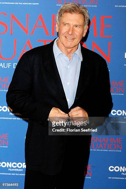Actor Harrison Ford attends the photo call of ' Extraordinary Measures ' at Hotel Ritz Carlton on March 2, 2010 in Berlin, Germany.
