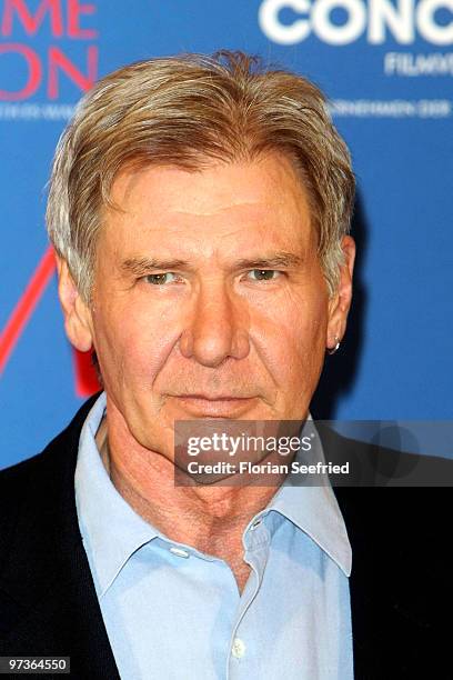 Actor Harrison Ford attends the photo call of ' Extraordinary Measures ' at Hotel Ritz Carlton on March 2, 2010 in Berlin, Germany.