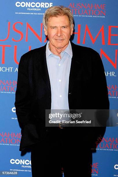 Actor Harrison Ford attends the photo call of ' Extraordinary Measures ' at Hotel Ritz Carlton on March 2, 2010 in Berlin, Germany.