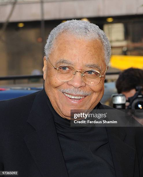 James Earl Jones attends The Laurence Olivier Awards nominee's luncheon at Haymarket Hotel on March 2, 2010 in London, England.