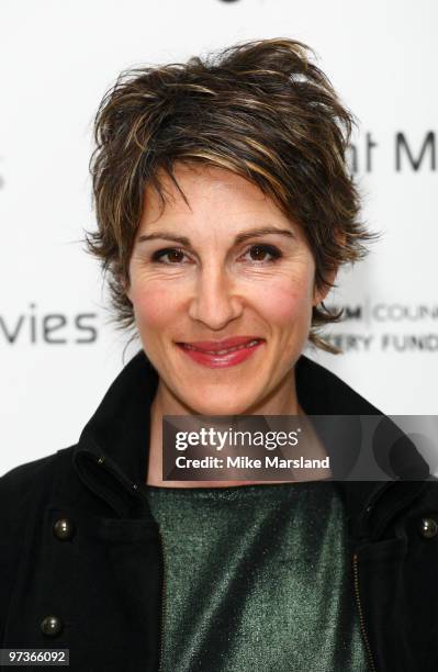 Tamsin Greig attends the First Light Movie Awards at Odeon Leicester Square on March 2, 2010 in London, England.