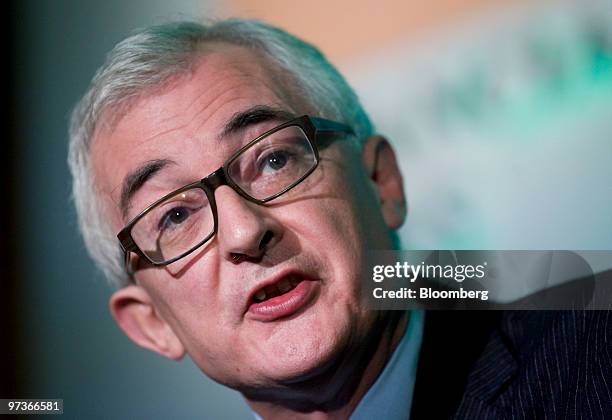 John Makinson, chairman and chief executive officer of Penguin Group, speaks at the Digital Media and Broadcasting Conference in London, U.K., on...