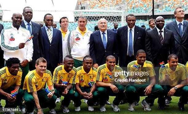 President Joseph Sepp Blatter, Deputy President of South Africa Kgalema Motlanthe, CAF President Issa Hayatou,Irvin Khoza,Bafana bafana and coaching...