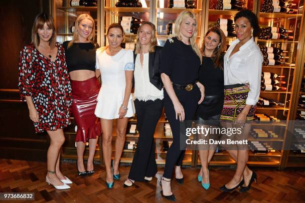 Catalina Guirado, Kiera Chaplin, Elen Rivas, Marie Sophie Vaucher, Meredith Ostrom, Kiran Sharma and Jade Johnson attend the Centrepoint VIP Dinner...