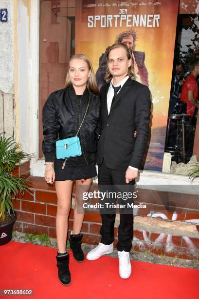 Cheyenne Savannah Ochsenknecht and Wilson Gonzalez Ochsenknecht attend the film preview of 'Der Sportpenner' on June 13, 2018 in Berlin, Germany.