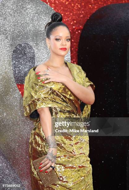 Rihanna attends the 'Ocean's 8' UK Premiere held at Cineworld Leicester Square on June 13, 2018 in London, England.