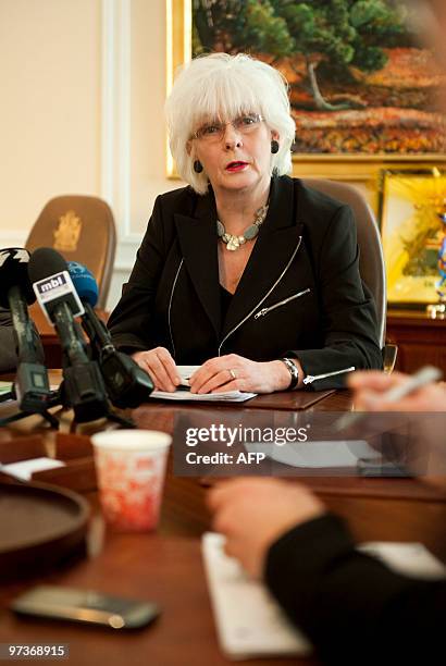 Icelandic Prime Minister Johanna Sigurdardottir and Finance Minister Steingrimur J. Sigfusson give a press conference on March 2, 2010. Iceland's...