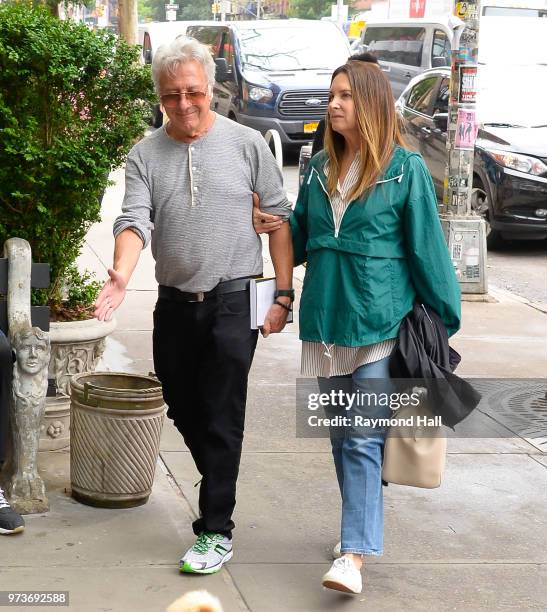 Dustin Hoffman and Lisa Hoffman are seen walking in SoHo on June 13, 2018 in New York City.