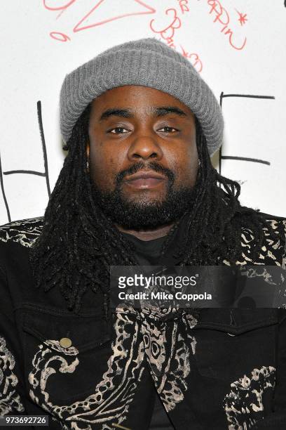 Rapper Wale visits Music Choice on June 13, 2018 in New York City.