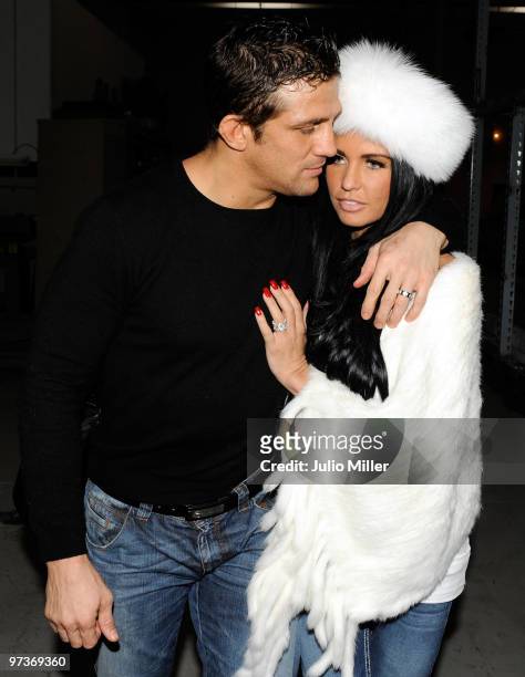 Alex Reid and Katie Price are seen with wedding rings on February 4, 2010 in Las Vegas, Nevada.