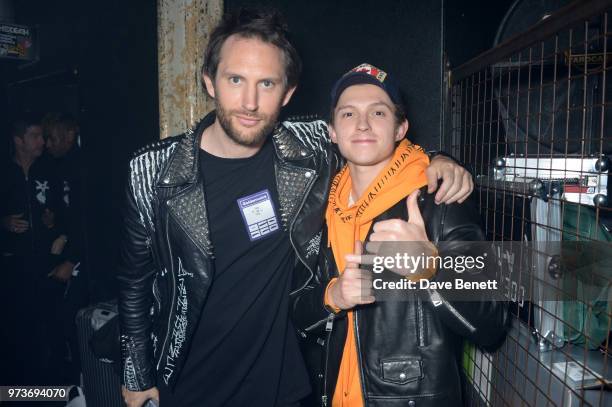 Marc Jacques Burton and Tom Holland attend the YOTA gig at XOYO on June 13, 2018 in London, England.
