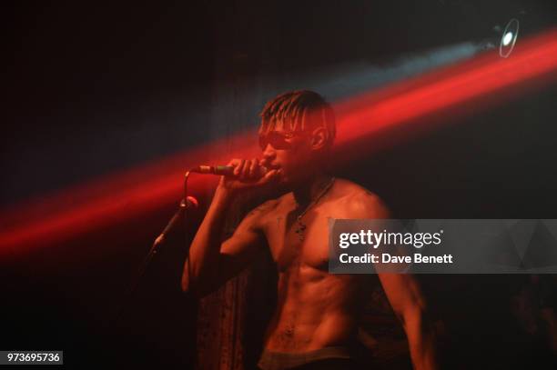 Young Lazarus of YOTA performs in concert at XOYO on June 13, 2018 in London, England.