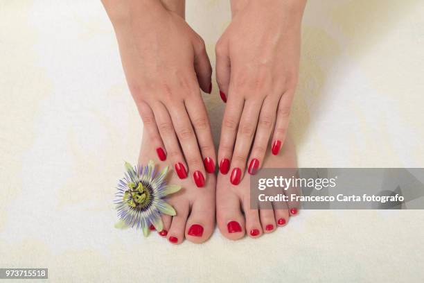 body care - woman getting a pedicure stock pictures, royalty-free photos & images