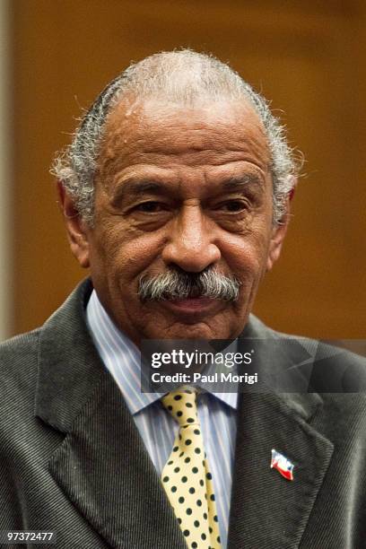 Congressman Charles Rangel attends the musicFIRST Coalition's 2010 campaign launch at the Rayburn House Office Building on March 2, 2010 in...