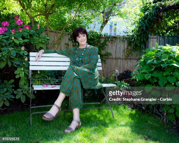 June 12: Actress, Anny Duperey poses during a photo-shoot on May 07, 2018 in Paris, France. On May 7, 2018 in Paris, France.