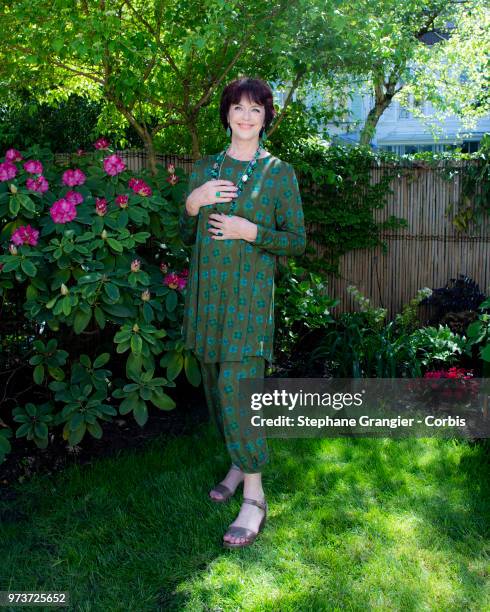 Actress, Anny Duperey poses during a photo-shoot on May 07, 2018 in Paris, France. On May 7, 2018 in Paris, France.