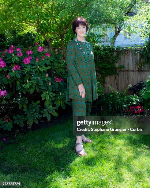 Actress, Anny Duperey poses during a photo-shoot on May 07, 2018 in Paris, France. On May 7, 2018 in Paris, France.