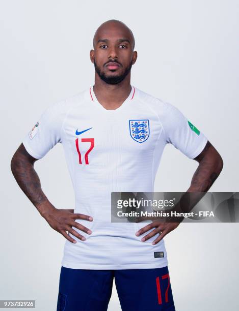 Fabian Delph of England poses for a portrait during the official FIFA World Cup 2018 portrait session at on June 13, 2018 in Saint Petersburg, Russia.