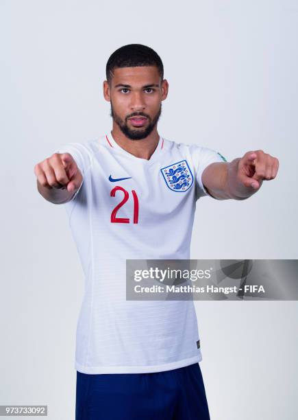 Ruben Loftus-Cheek of England poses for a portrait during the official FIFA World Cup 2018 portrait session at on June 13, 2018 in Saint Petersburg,...