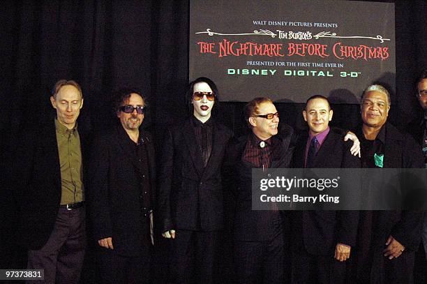 Henry Selick, Tim Burton, Danny Elfman, Paul Reubens and Ken Page