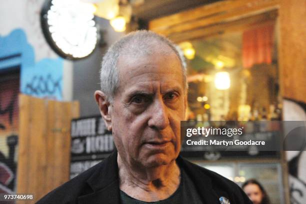 Danny Fields, American music manager, publicist and author, portrait at a book launch at the Ramones Museum on June 10, 2018 in Berlin, Germany....