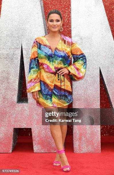 Sam Faiers attends the European Premiere of 'Ocean's 8' at Cineworld Leicester Square on June 13, 2018 in London, England.