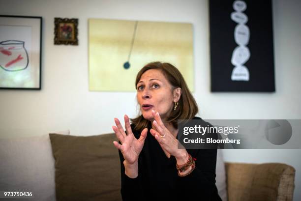 Tatiana Clouthier, campaign manager for Morena party's Mexican presidential candidate Andres Manuel Lopez Obrador, speaks during an interview in...