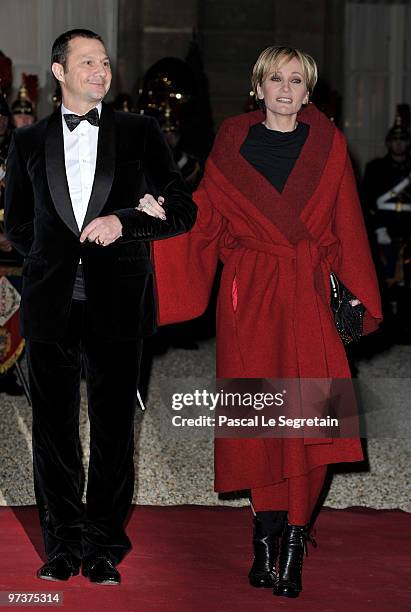 French Singer Patricia Kaas arrives to attend state dinner honouring visiting Russian President Dmitry Medvedev at the Elysee Palace on March 2, 2010...