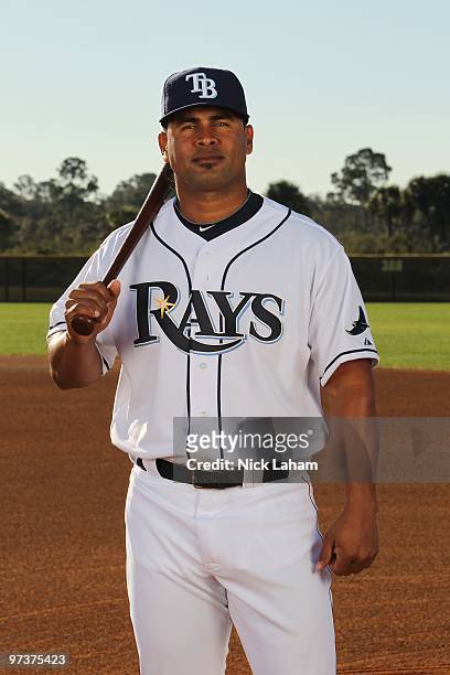 Alvin Colina of the Tampa Bay Rays poses for a photo during Spring Training Media Photo Day at Charlotte County Sports Park on February 26, 2010 in...