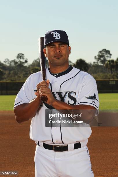 Alvin Colina of the Tampa Bay Rays poses for a photo during Spring Training Media Photo Day at Charlotte County Sports Park on February 26, 2010 in...