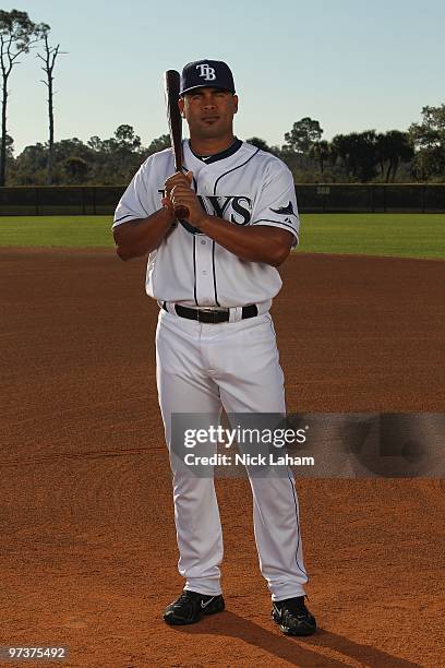 Alvin Colina of the Tampa Bay Rays poses for a photo during Spring Training Media Photo Day at Charlotte County Sports Park on February 26, 2010 in...