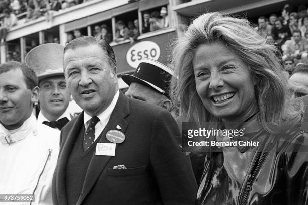 Henry Ford II, Mrs Henry Ford, 24 Hours of Le Mans, Le Mans, 06 November 1967. Henry Ford II with wife Cristina during the 1967 24 Hours of Le Mans.