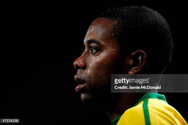 Robinho of Brasil looks on during the International Friendly match between Republic of Ireland and Brazil played at Emirates Stadium on March 2, 2010...