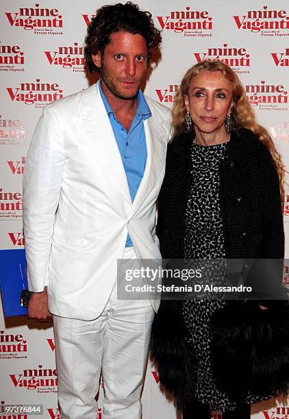 Lapo Elkann and Franca Sozzani attend the 'Mine Vaganti' Milan Premiere held at Cinema Anteo on March 2, 2010 in Milan, Italy.