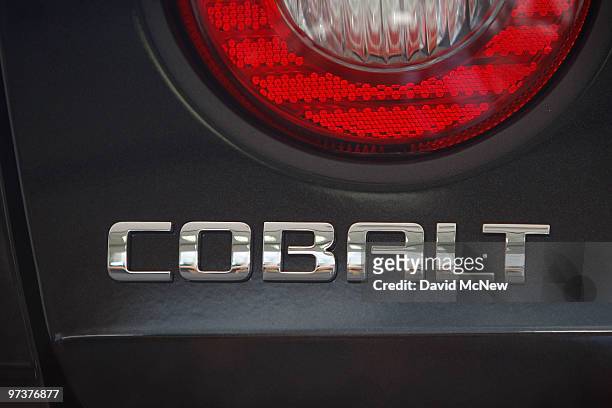 Chevrolet Cobalt is displayed at the Sierra Chevrolet auto dealership on March 2, 2010 in Monrovia, California. A power steering problem that has...
