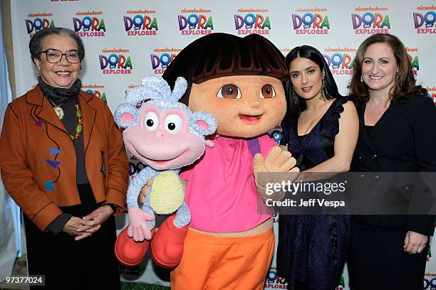 Founder and President, Children's Defense Fund Marian Wright Edelman, Dora The Explorer, Actress Salma Hayek and President, Nickelodeon and MTVN Kids...