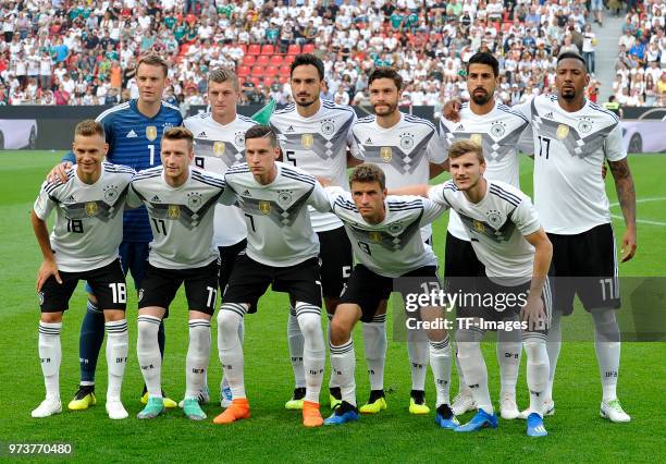 Joshua Kimmich of Germany, Marco Reus of Germany, Julian Draxler of Germany, Thomas Mueller of Germany, Timo Werner of Germany, Goalkeeper Manuel...