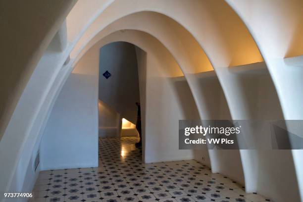 Antoni Gaudi Casa Batllo, UNESCO World Heritage Site, Barcelona, Catalonia, Spain. Sant Jordi is the Patron Saint of Catalonia all is full of roses.