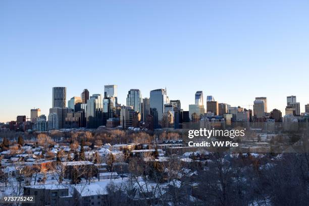 The city skyline of Calgary, Alberta, Canada.