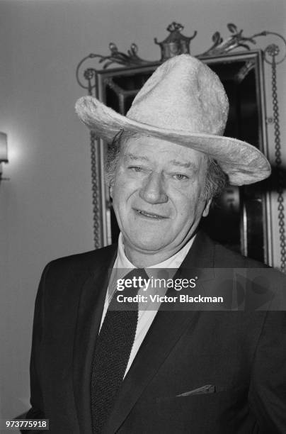 American actor and filmmaker John Wayne , London, UK, 18th January 1974.