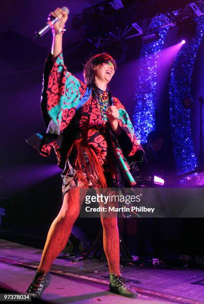 Karen O of the Yeah Yeah Yeahs performs on stage at Festival Hall on December 29, 2009 in Melbourne, Australia.