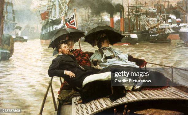 Pleasure Trip on Thames, Tissot, James Jacques Joseph, 1876 .